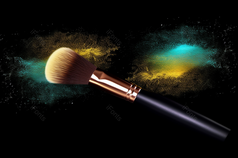 彩色化妆刷动感时尚美妆背景图,高清,摄影图,摄影图片,图片大全,摄影图免费下载